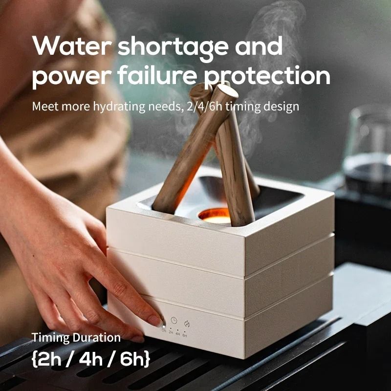 280 ml Flame Aroma Diffuser USB Air Humidifier with Colorful Atmosphere Light and Remote Control