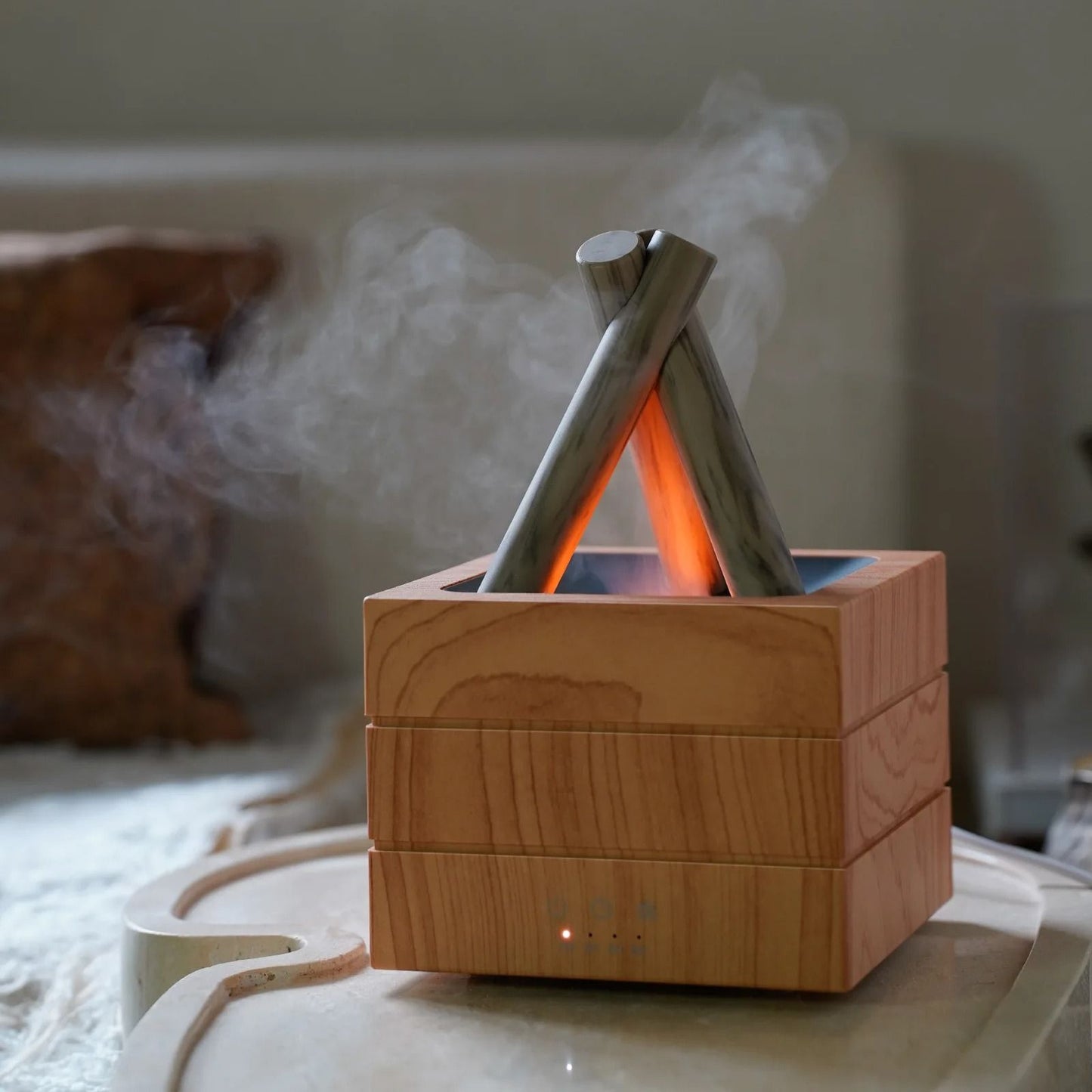 280 ml Flame Aroma Diffuser USB Air Humidifier with Colorful Atmosphere Light and Remote Control
