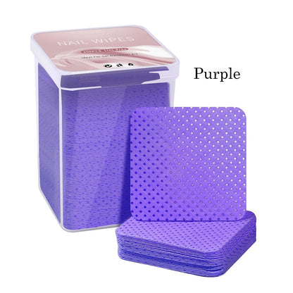 Lint Free Nail Polish Remover Cotton Wipes UV Gel Cleaner Pads for Manicure and Nail Art