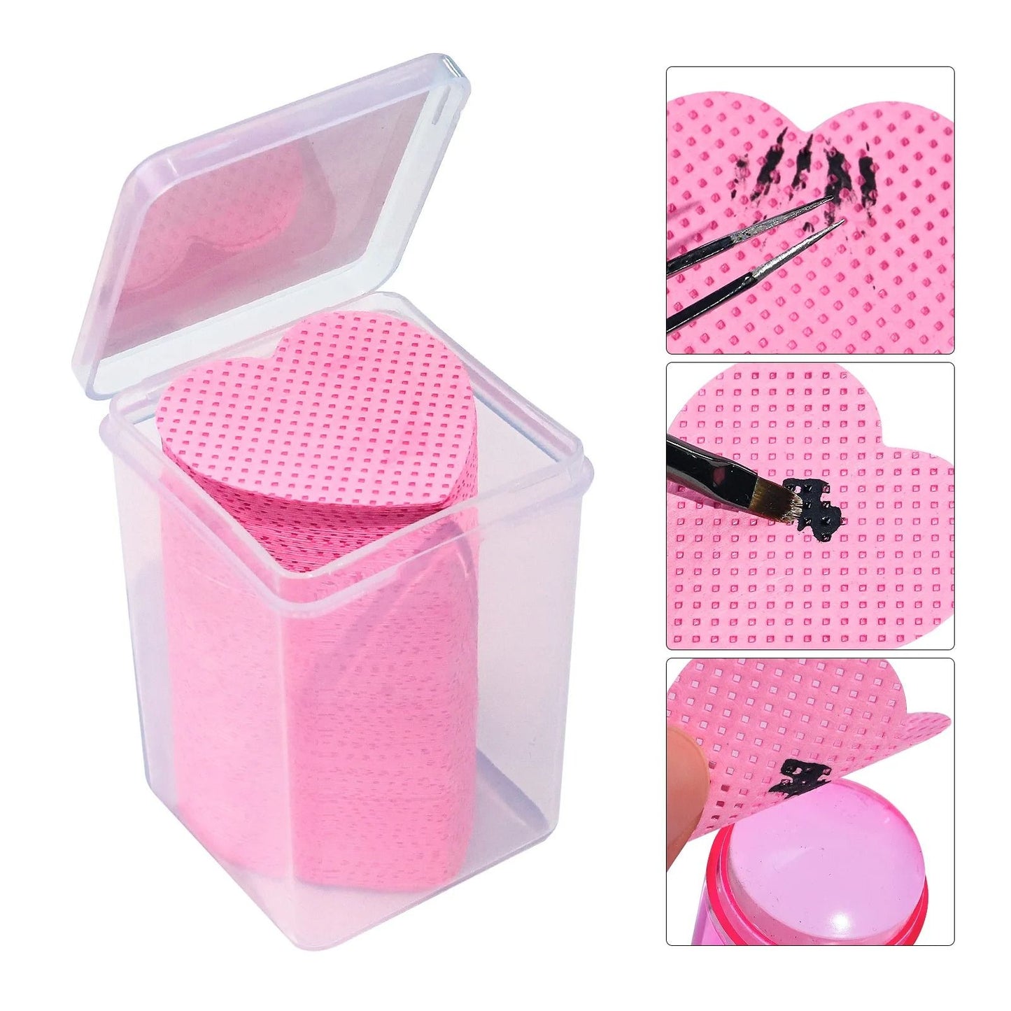Lint Free Nail Polish Remover Cotton Wipes UV Gel Cleaner Pads for Manicure and Nail Art