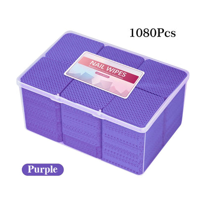 Lint Free Nail Polish Remover Cotton Wipes UV Gel Cleaner Pads for Manicure and Nail Art