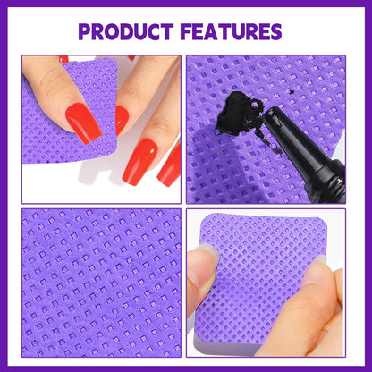 Lint Free Nail Polish Remover Cotton Wipes UV Gel Cleaner Pads for Manicure and Nail Art