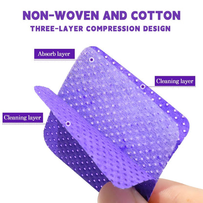 Lint Free Nail Polish Remover Cotton Wipes UV Gel Cleaner Pads for Manicure and Nail Art