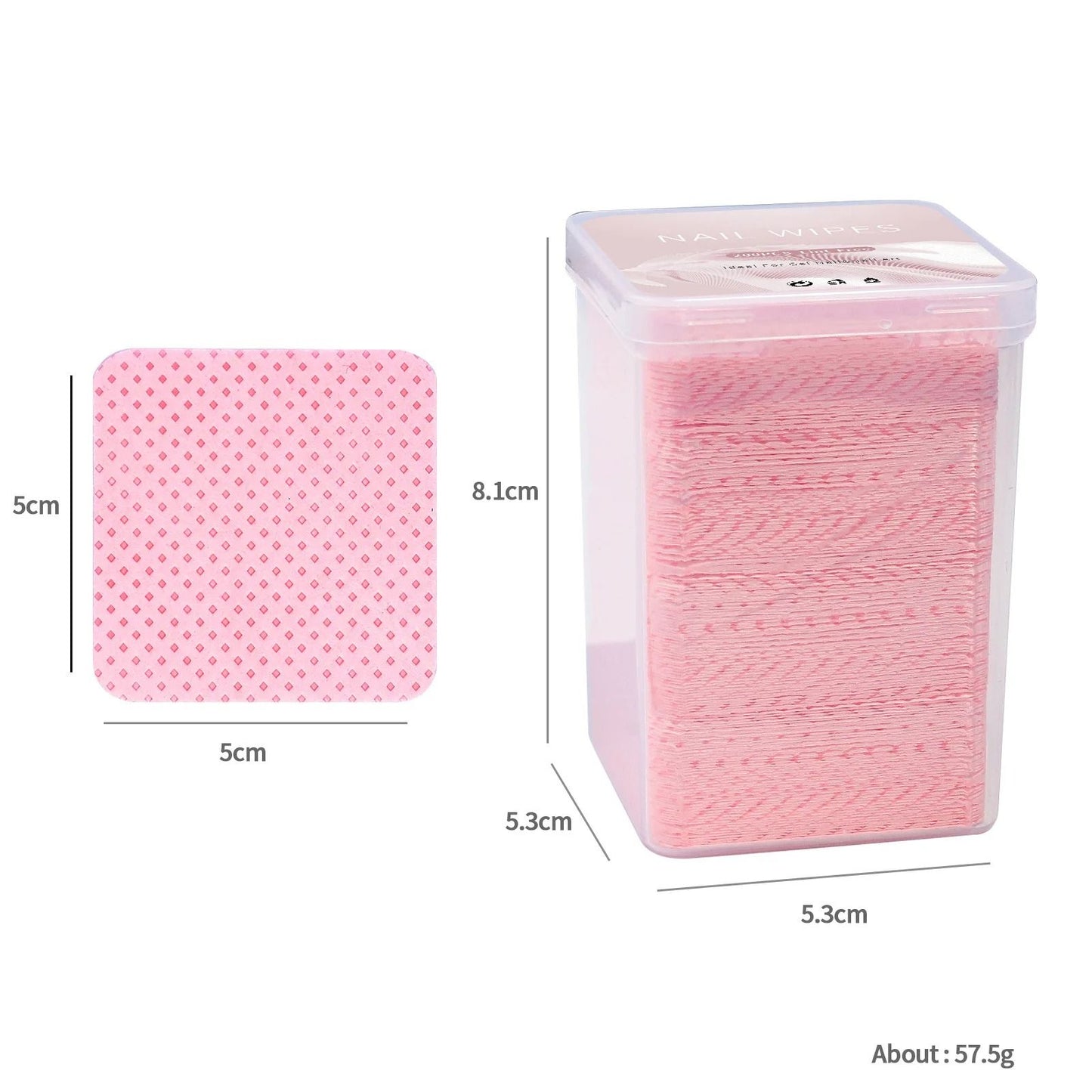 Lint Free Nail Polish Remover Cotton Wipes UV Gel Cleaner Pads for Manicure and Nail Art