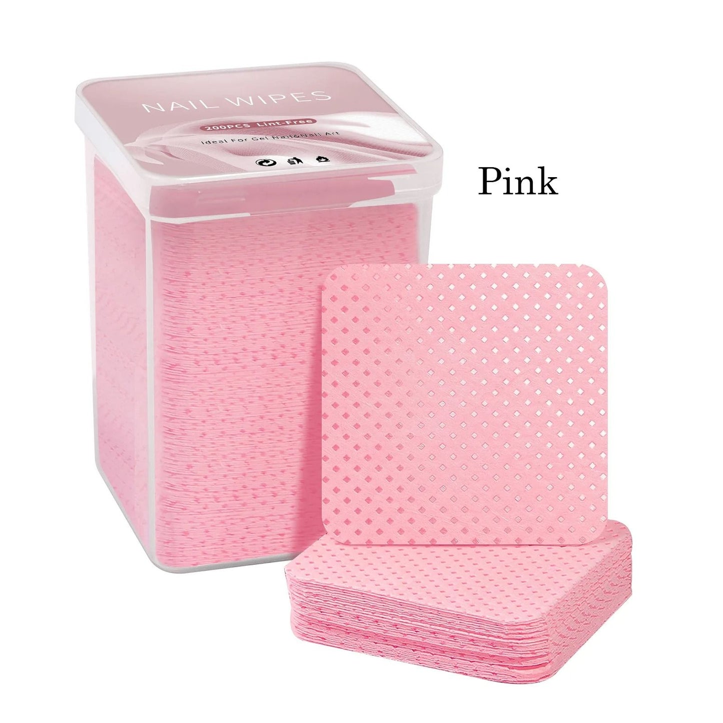 Lint Free Nail Polish Remover Cotton Wipes UV Gel Cleaner Pads for Manicure and Nail Art