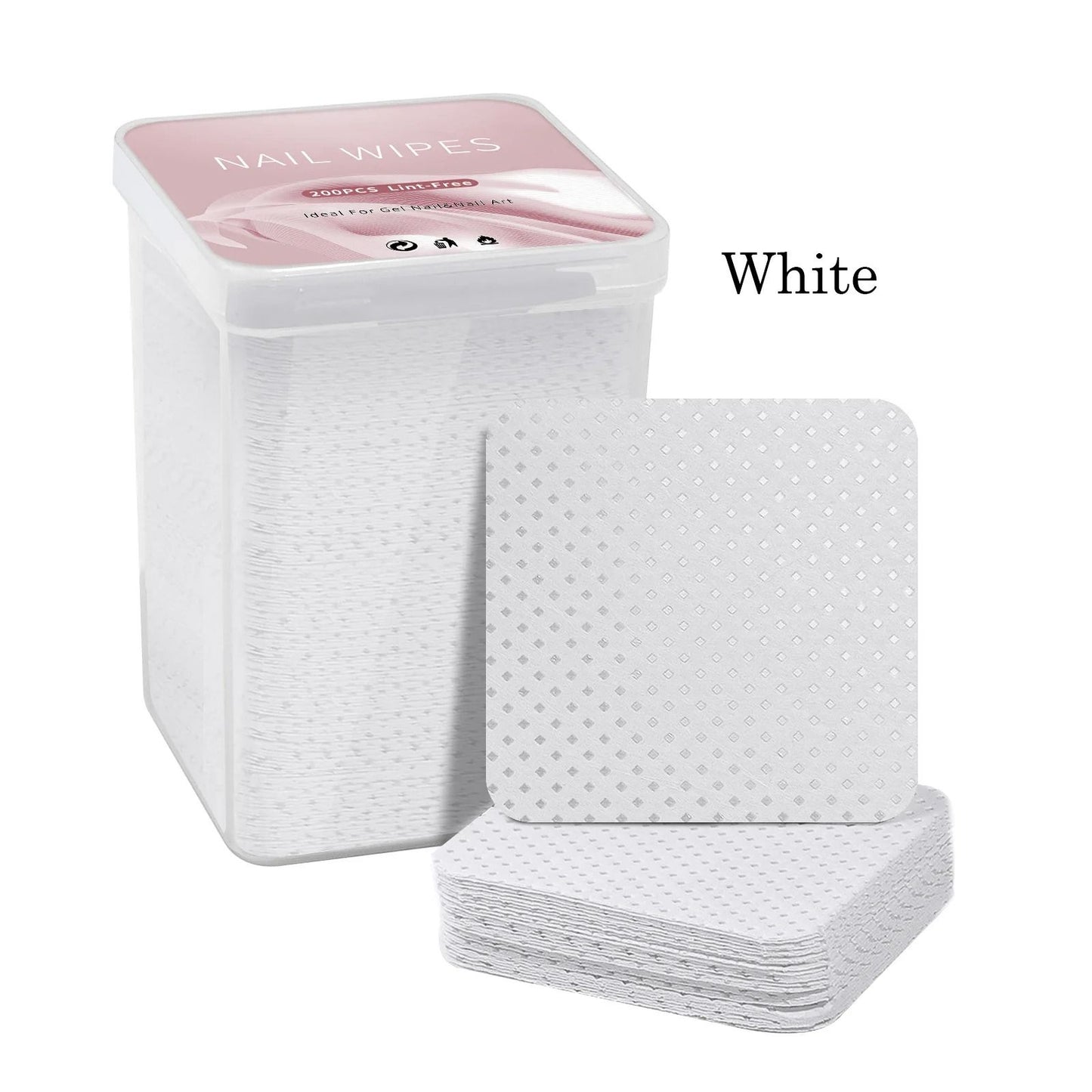 Lint Free Nail Polish Remover Cotton Wipes UV Gel Cleaner Pads for Manicure and Nail Art