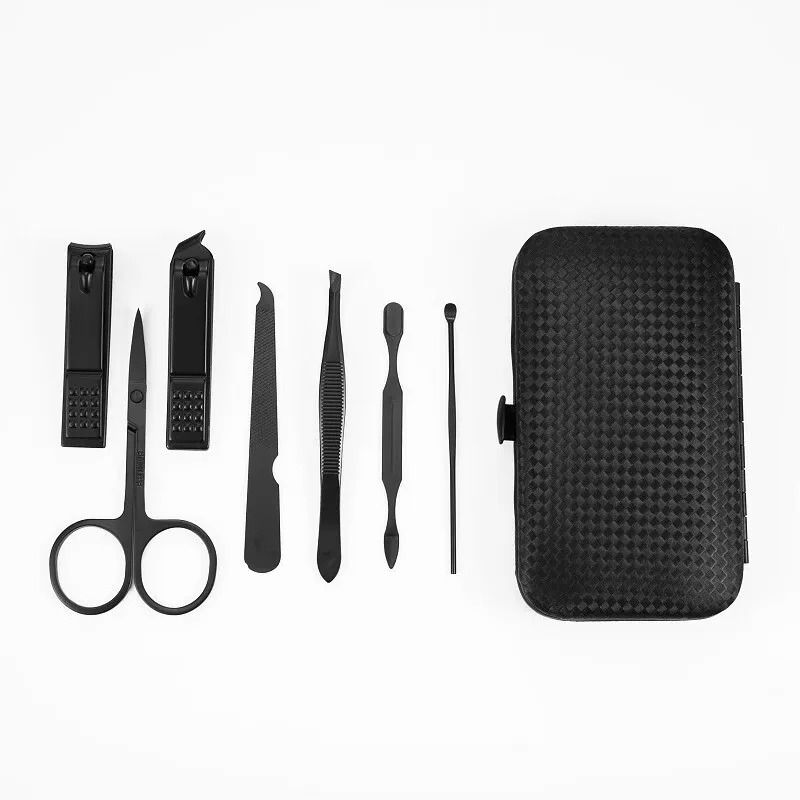 Stainless Steel Manicure Set Nail Clippers Kit 7 10 12 18 20 24 PCS with Leather Case