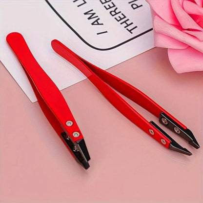 Zirconia Ceramic Pointed Tweezers Stainless Steel Precision Eyebrow and Hair Removal Tool