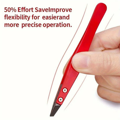 Zirconia Ceramic Pointed Tweezers Stainless Steel Precision Eyebrow and Hair Removal Tool
