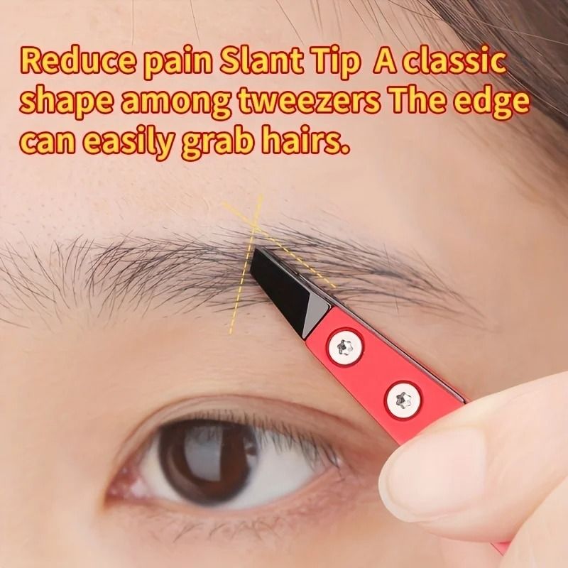 Zirconia Ceramic Pointed Tweezers Stainless Steel Precision Eyebrow and Hair Removal Tool
