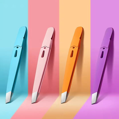 Colorful Stainless Steel Eyebrow Tweezer for Precise Hair Removal