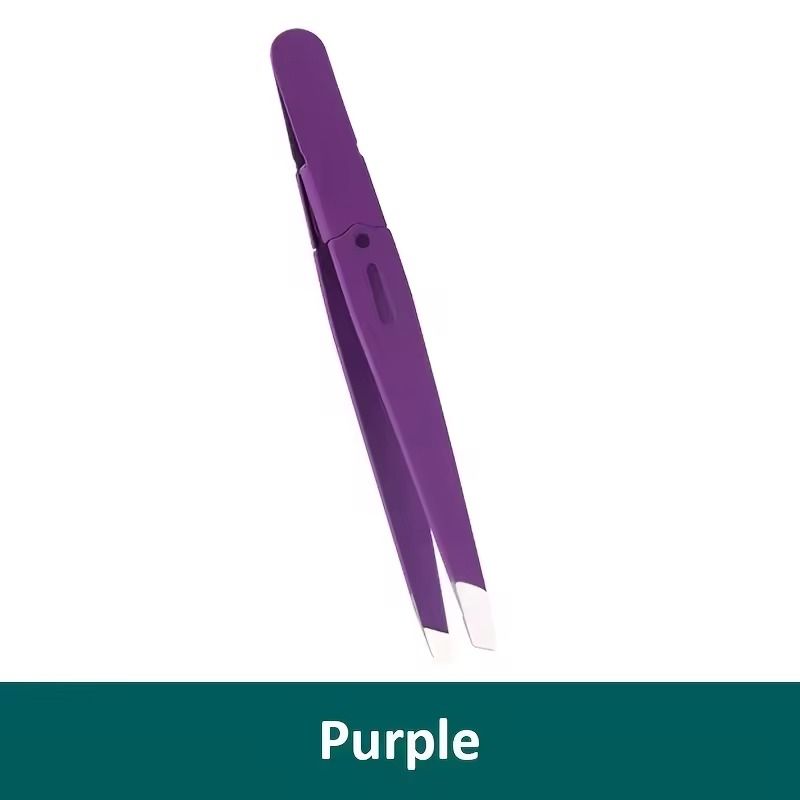 Colorful Stainless Steel Eyebrow Tweezer for Precise Hair Removal