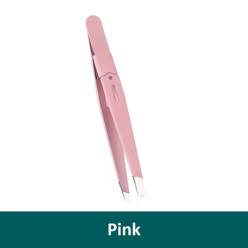 Colorful Stainless Steel Eyebrow Tweezer for Precise Hair Removal