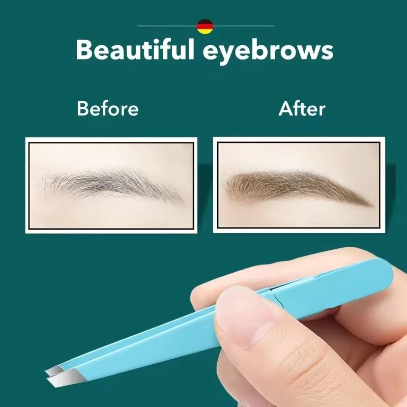 Colorful Stainless Steel Eyebrow Tweezer for Precise Hair Removal