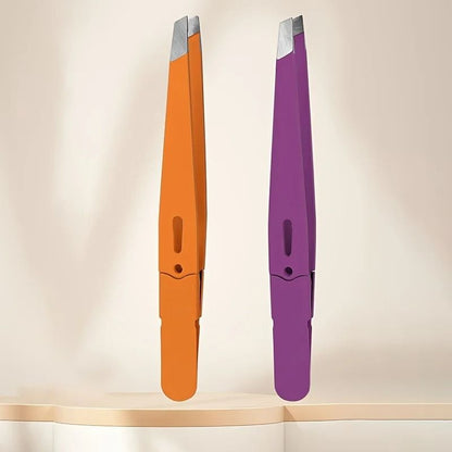 Colorful Stainless Steel Eyebrow Tweezer for Precise Hair Removal