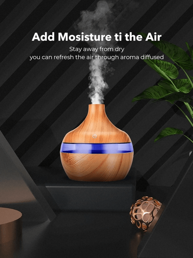 AromaMist Wood Grain Ultrasonic Humidifier