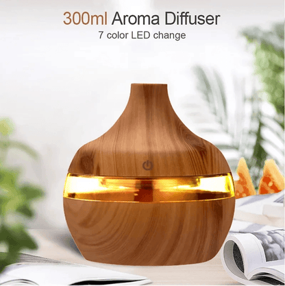 AromaMist Wood Grain Ultrasonic Humidifier