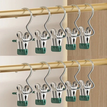 Closet Clothes Organizer Pegs with Hook for Laundry and Clothing Storage