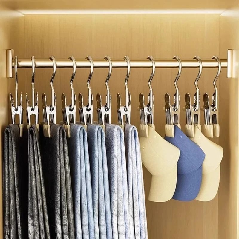 Closet Clothes Organizer Pegs with Hook for Laundry and Clothing Storage