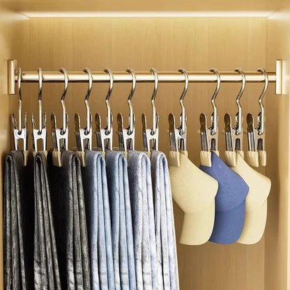 Closet Clothes Organizer Pegs with Hook for Laundry and Clothing Storage
