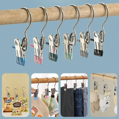 Closet Clothes Organizer Pegs with Hook for Laundry and Clothing Storage