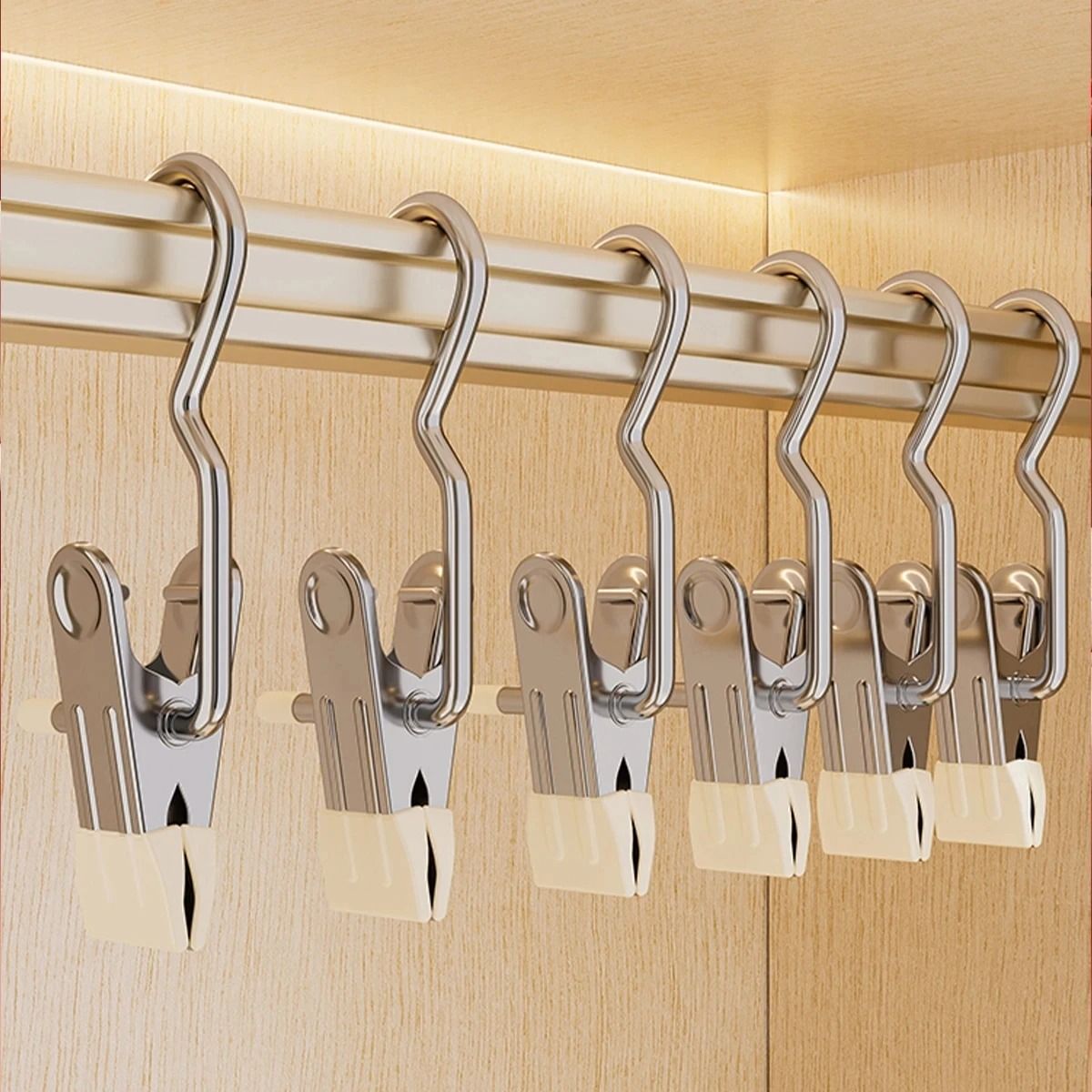 Closet Clothes Organizer Pegs with Hook for Laundry and Clothing Storage