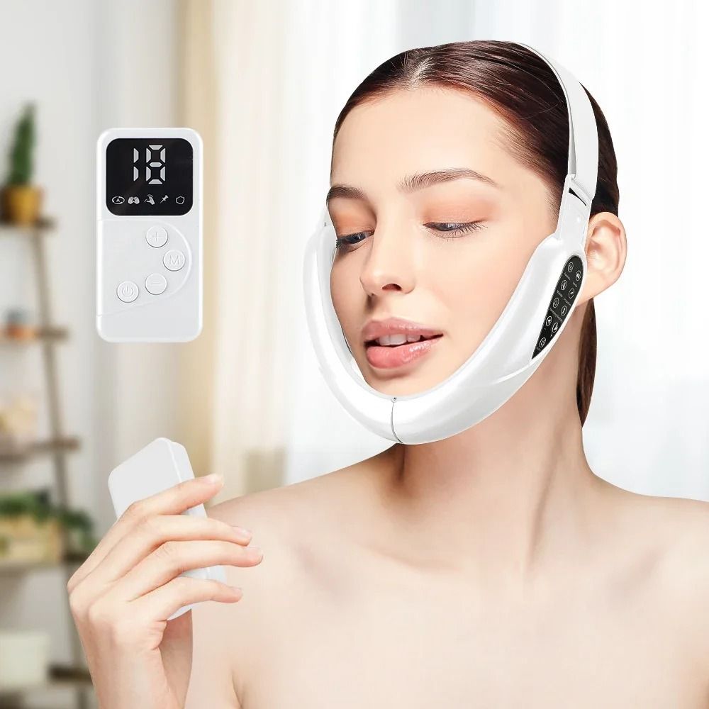 Rechargeable V Face Massager Portable Facial Massage Device with LED Display