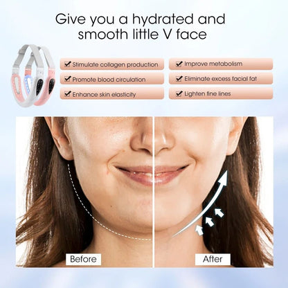 Rechargeable V Face Massager Portable Facial Massage Device with LED Display