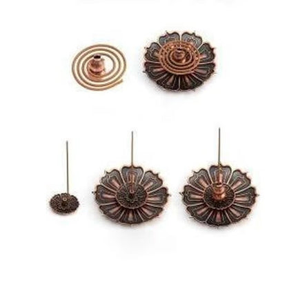 Lotus Incense Burner Metal Holder For Sticks And Cones