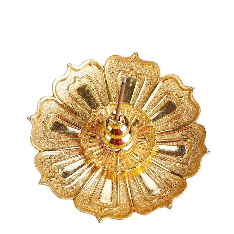 Lotus Incense Burner Metal Holder For Sticks And Cones