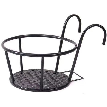 Iron Art Balcony Hanging Flower Pot Holder Basket