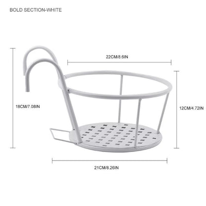 Iron Art Balcony Hanging Flower Pot Holder Basket