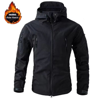 Men's Winter Autumn Waterproof Fleece-lined Softshell Jacket M-5XL