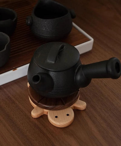 Turtle Shaped Solid Wood Insulation Mat for Kettles Tea Pots and Tableware
