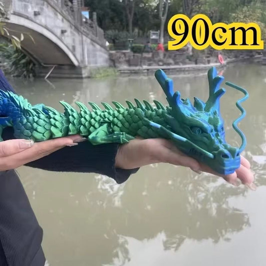 Huge 3D Printed Jointed Dragon Figurine Decoration 90cm