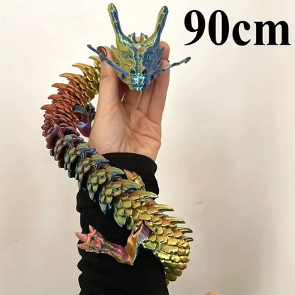 Huge 3D Printed Jointed Dragon Figurine Decoration 90cm