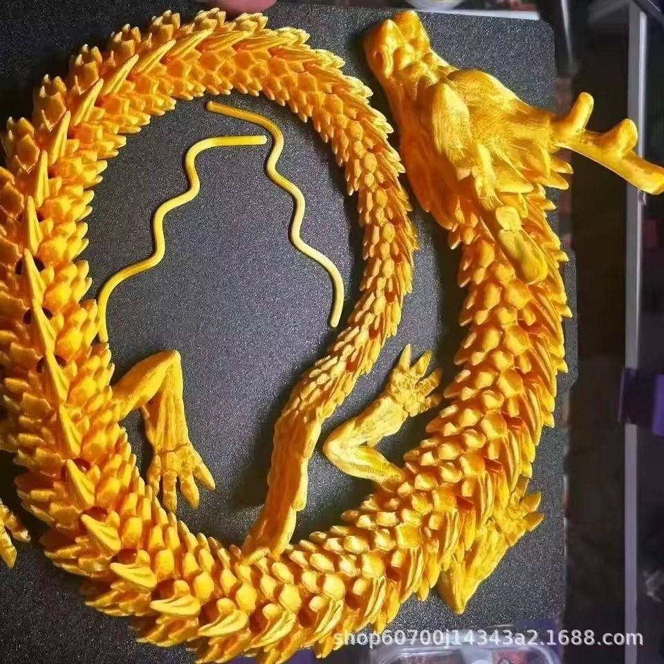 Huge 3D Printed Jointed Dragon Figurine Decoration 90cm
