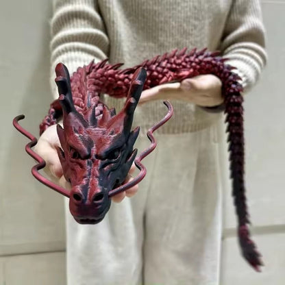 Huge 3D Printed Jointed Dragon Figurine Decoration 90cm