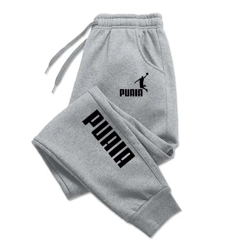 Fitness Loose Fit Clothing, Men's Pants, Autumn Winter Sport Jogging Trousers, Solid Color Streetwear Pants