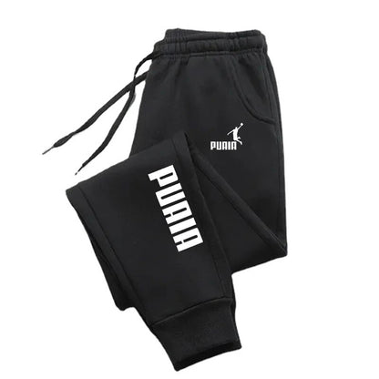 Fitness Loose Fit Clothing, Men's Pants, Autumn Winter Sport Jogging Trousers, Solid Color Streetwear Pants