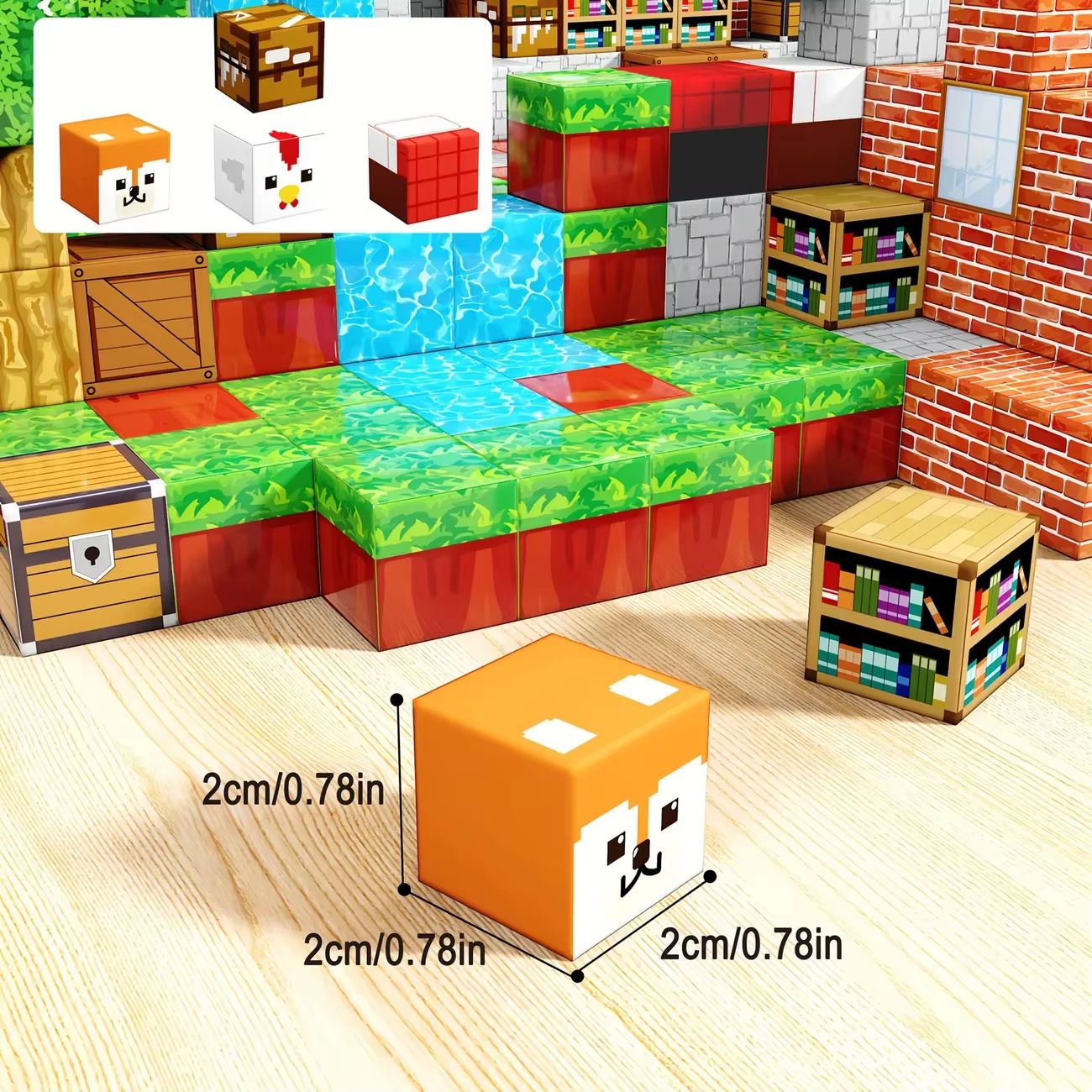 Magnetic Mine World Building Cube Set for Kids