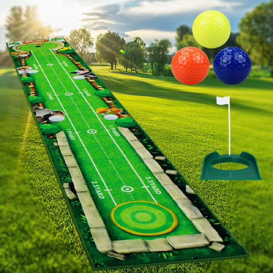 Portable Golf Putting Mat Training Aid for Home and Lawn