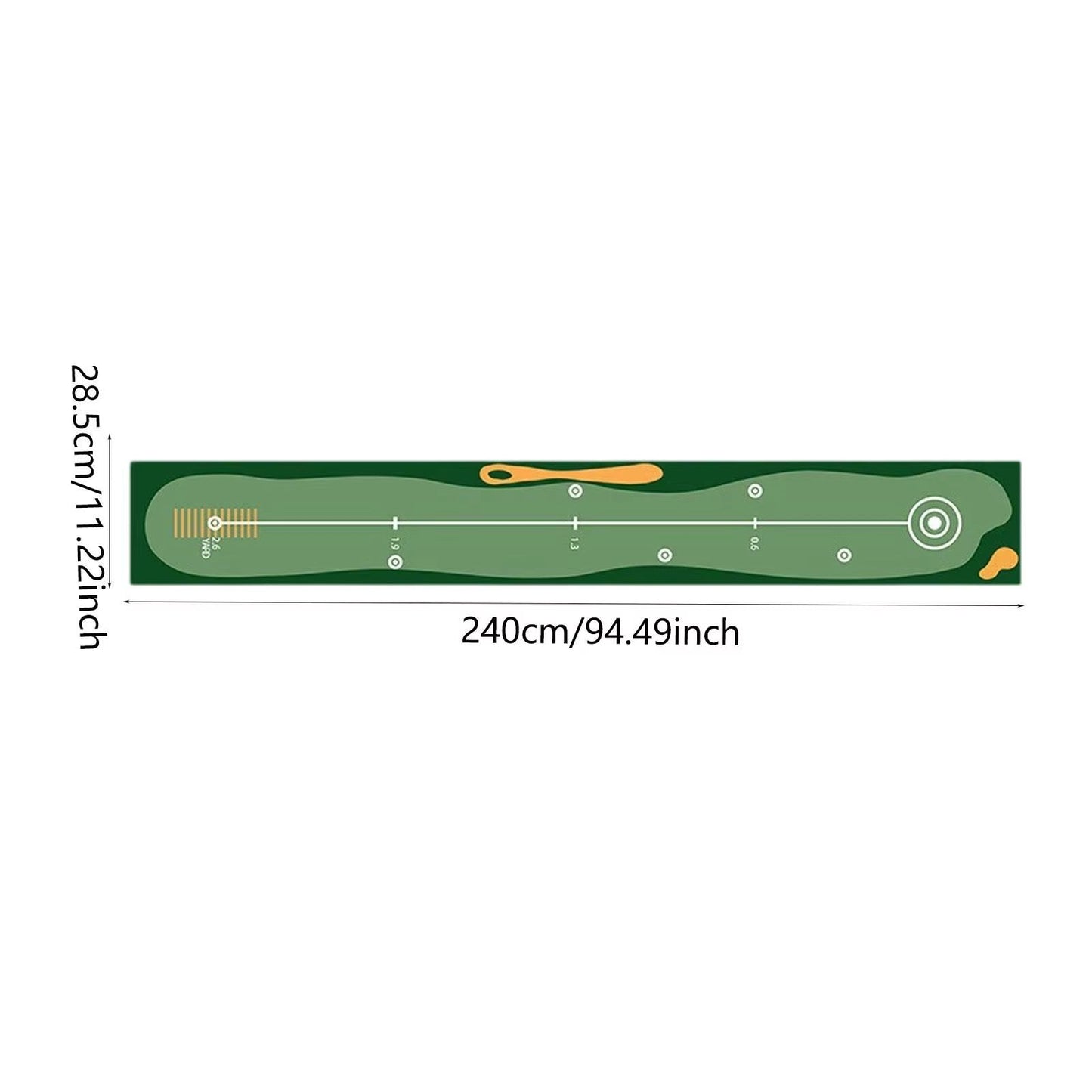 Portable Golf Putting Mat Training Aid for Home and Lawn
