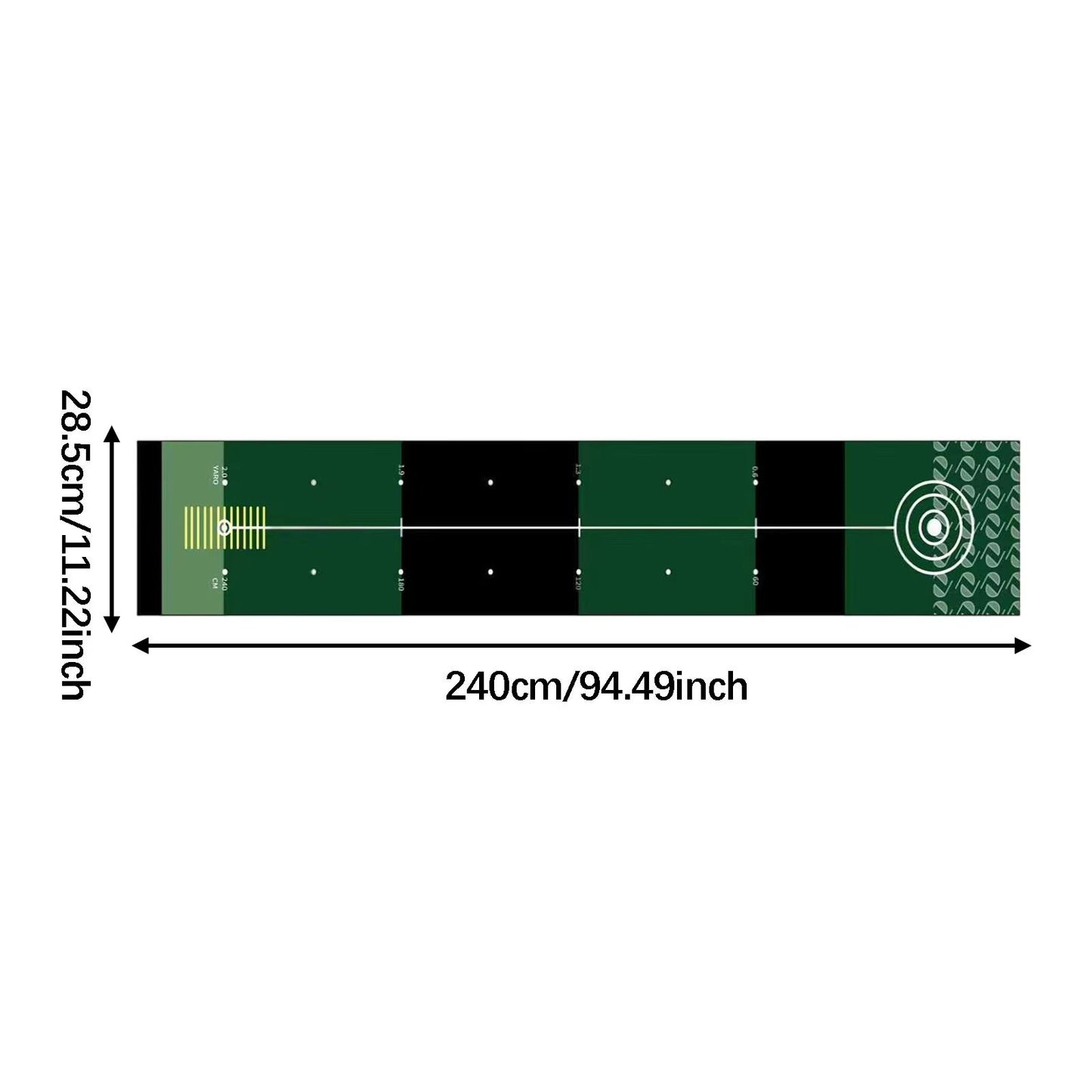 Portable Golf Putting Mat Training Aid for Home and Lawn