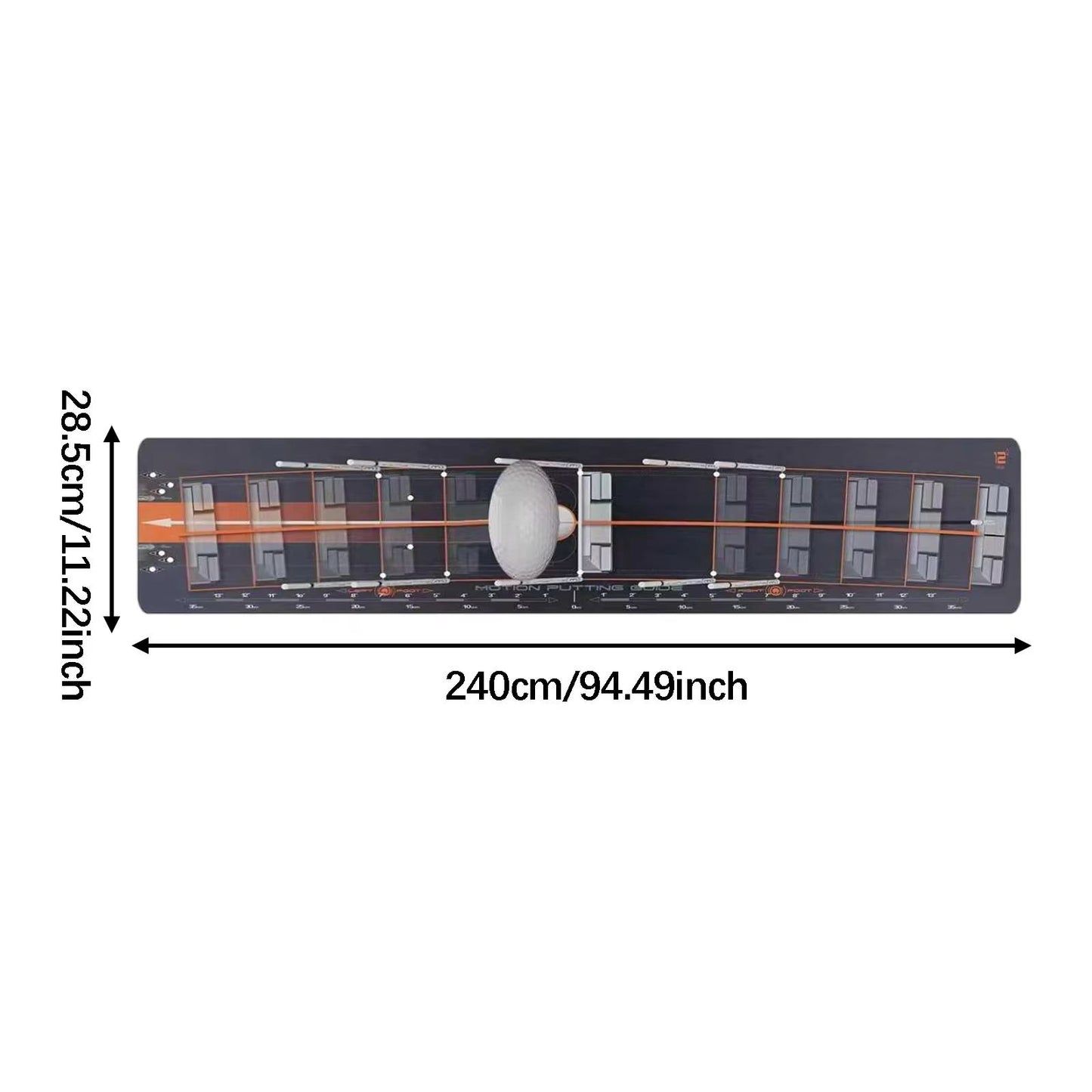 Portable Golf Putting Mat Training Aid for Home and Lawn