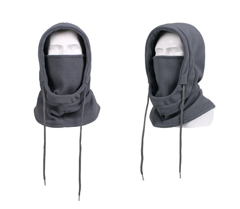 Hooded Winter Face Mask, Warm Fleece Balaclava for Men Women, Neck Warmer, Thermal Windproof Cap, Beanies Bandana