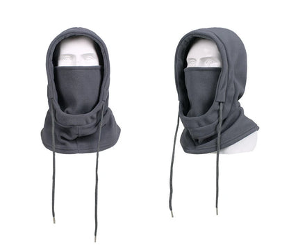 Hooded Winter Face Mask, Warm Fleece Balaclava for Men Women, Neck Warmer, Thermal Windproof Cap, Beanies Bandana