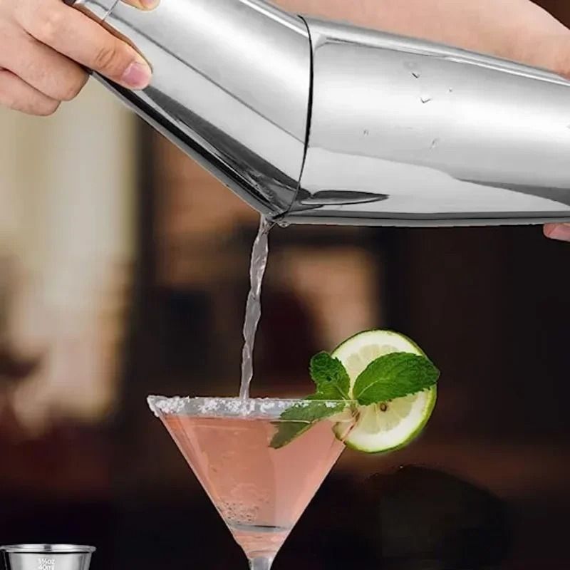Boston Cocktail Shaker Set 4 Piece Bartender Kit with Shaker Tins Strainer and Jigger