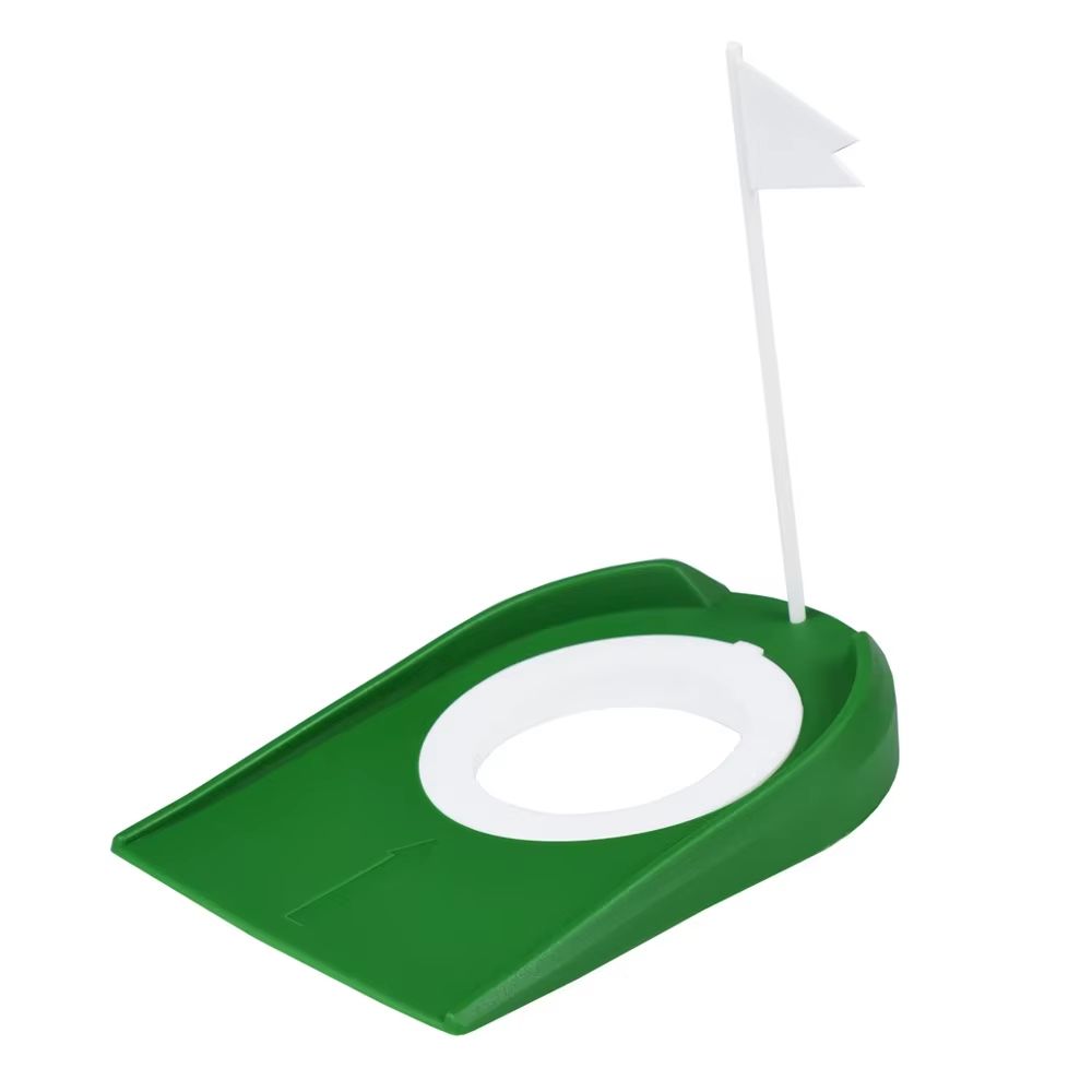 Portable Indoor/Outdoor Golf Putting Trainer with Adjustable Hole & Flag