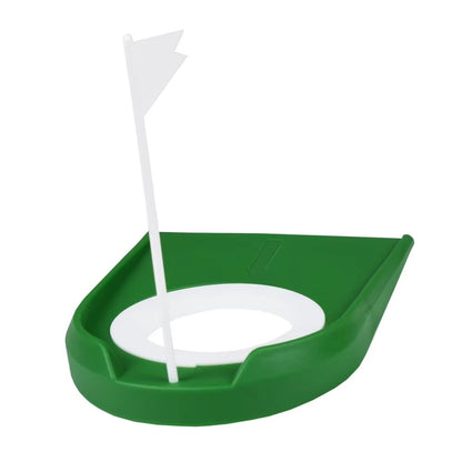 Portable Indoor/Outdoor Golf Putting Trainer with Adjustable Hole & Flag